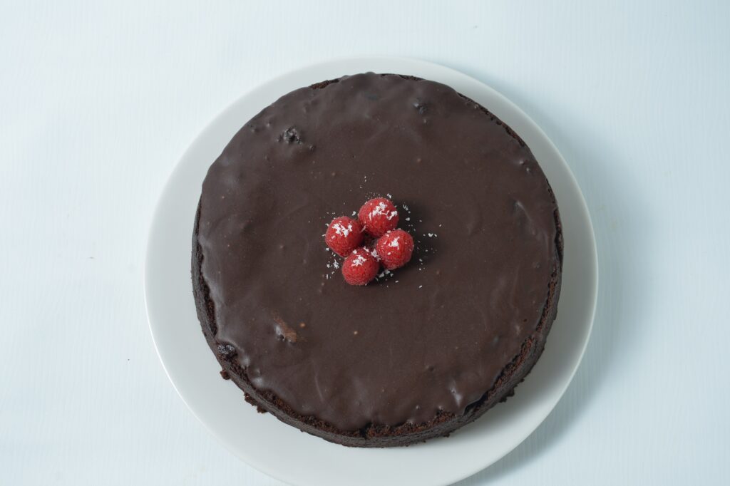 Chocolate Black Beans Cake Slice