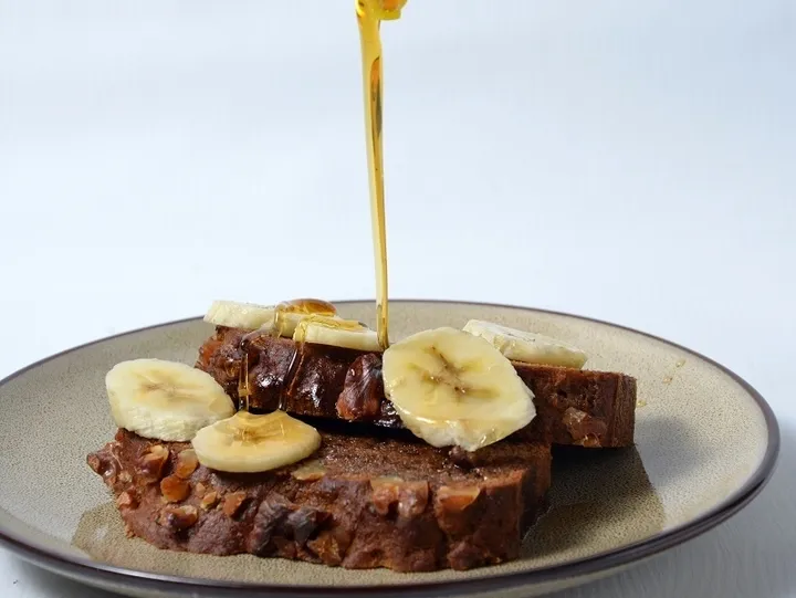 Banana bread offering gluten-free, diabetic-friendly, natural breakfast meals.